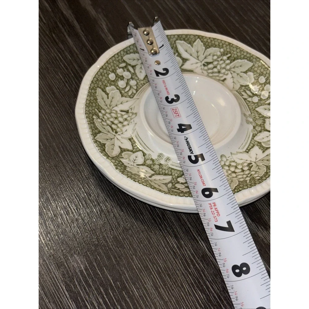 Kensington Staffords Somerset Saucers Green‎ White Fruit Lot of 2